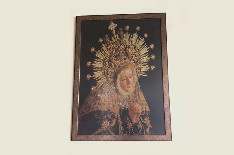 Velatorio La Soledad cuadro de la virgen